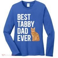 Best Orange Tabby Cat Dad Ever Orange Tabby Cat Owner Gift Women's Long Sleeve Shirt thumb 0