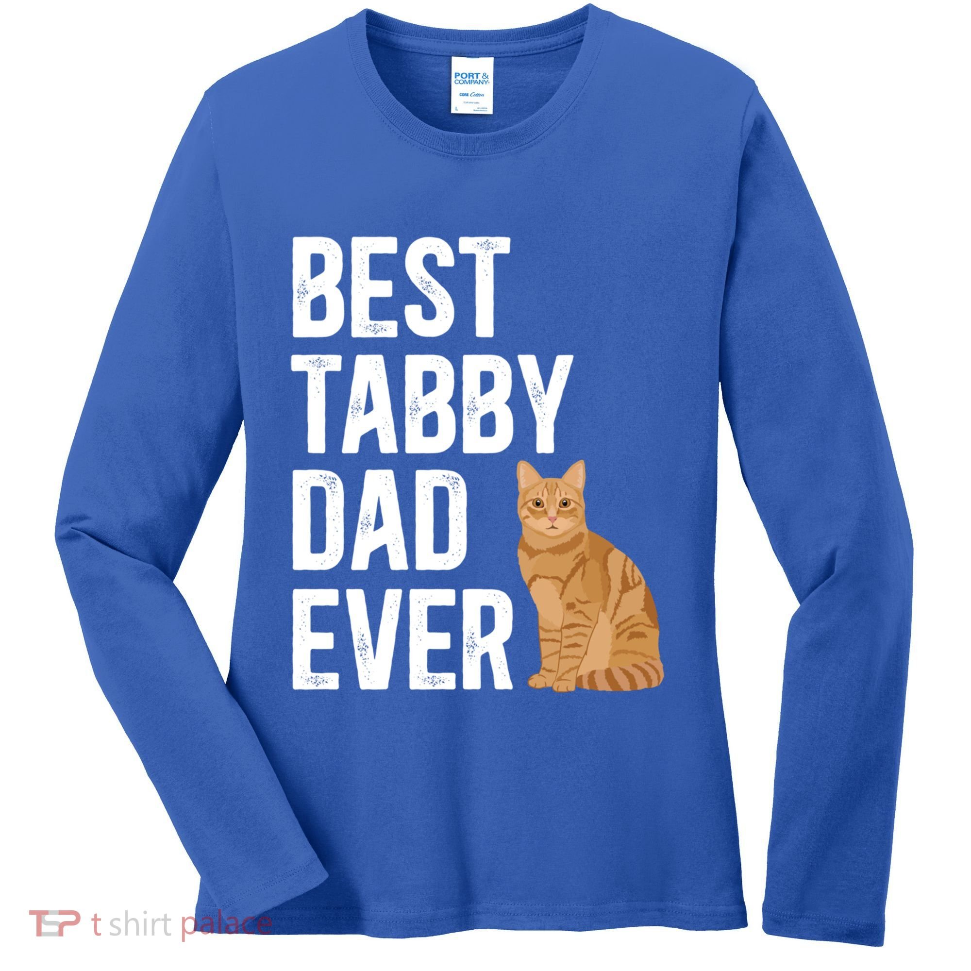 Best Orange Tabby Cat Dad Ever Orange Tabby Cat Owner Gift Women's Long Sleeve Shirt
