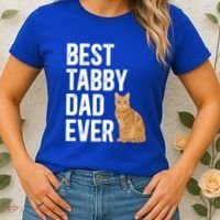 Best Orange Tabby Cat Dad Ever Orange Tabby Cat Owner Gift Women's T-Shirt thumb 2