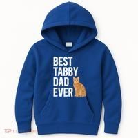 Best Orange Tabby Cat Dad Ever Orange Tabby Cat Owner Gift Kids Hoodie thumb 0
