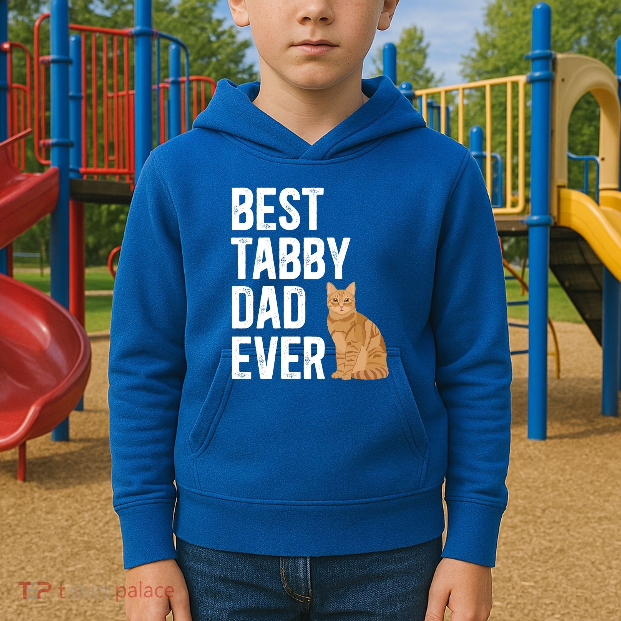 Best Orange Tabby Cat Dad Ever Orange Tabby Cat Owner Gift Kids Hoodie