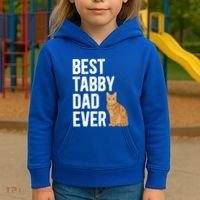Best Orange Tabby Cat Dad Ever Orange Tabby Cat Owner Gift Kids Hoodie thumb 3