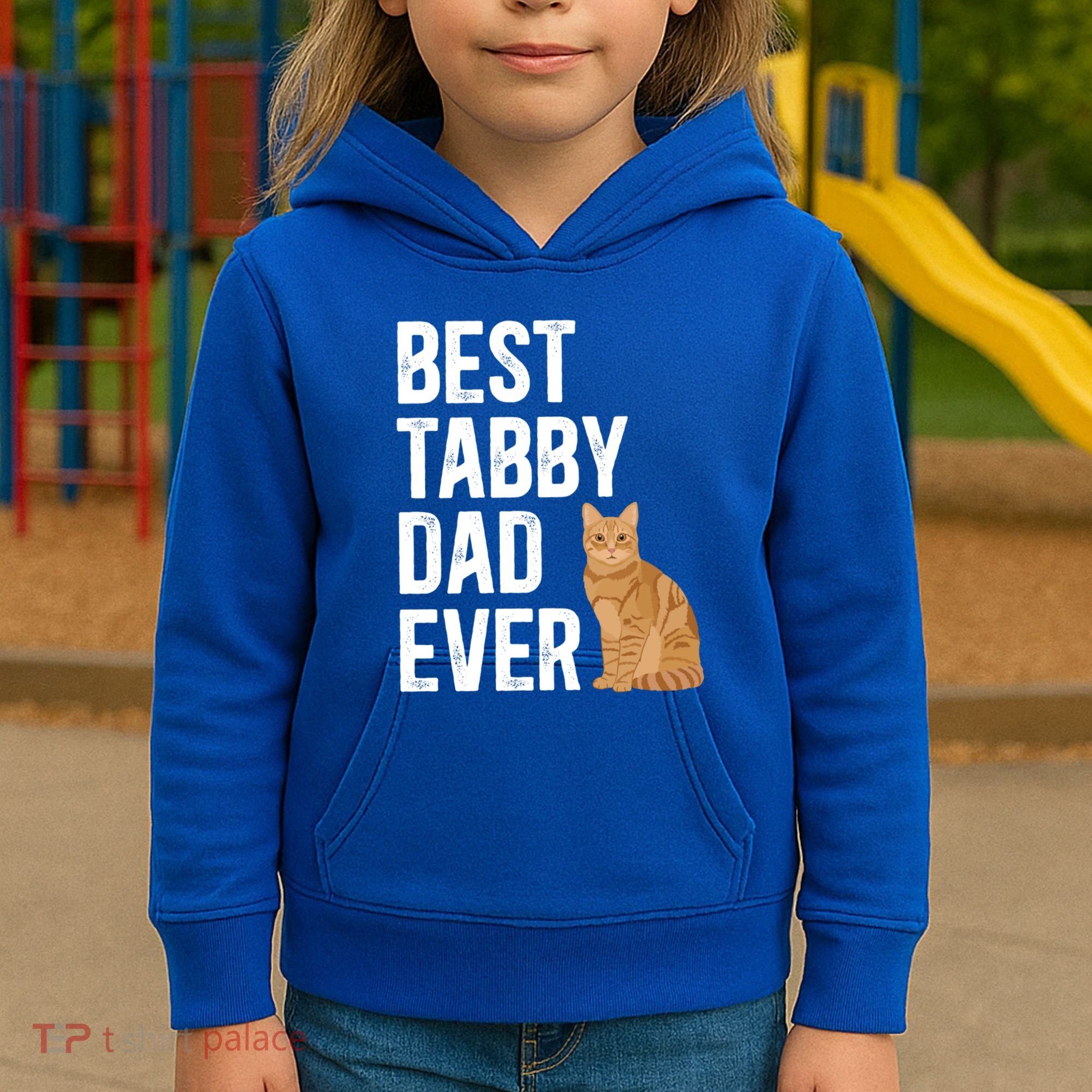Best Orange Tabby Cat Dad Ever Orange Tabby Cat Owner Gift Kids Hoodie