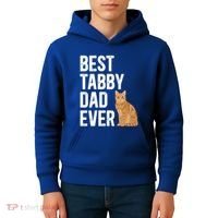 Best Orange Tabby Cat Dad Ever Orange Tabby Cat Owner Gift Kids Hoodie thumb 4