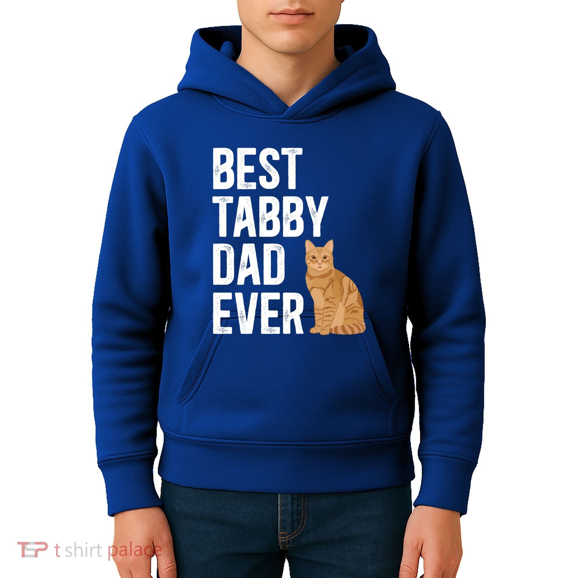 Best Orange Tabby Cat Dad Ever Orange Tabby Cat Owner Gift Kids Hoodie