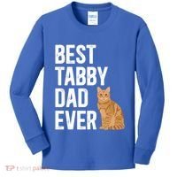 Best Orange Tabby Cat Dad Ever Orange Tabby Cat Owner Gift Kids Long Sleeve Shirt thumb 0