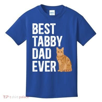 Best Orange Tabby Cat Dad Ever Orange Tabby Cat Owner Gift Kids T-Shirt