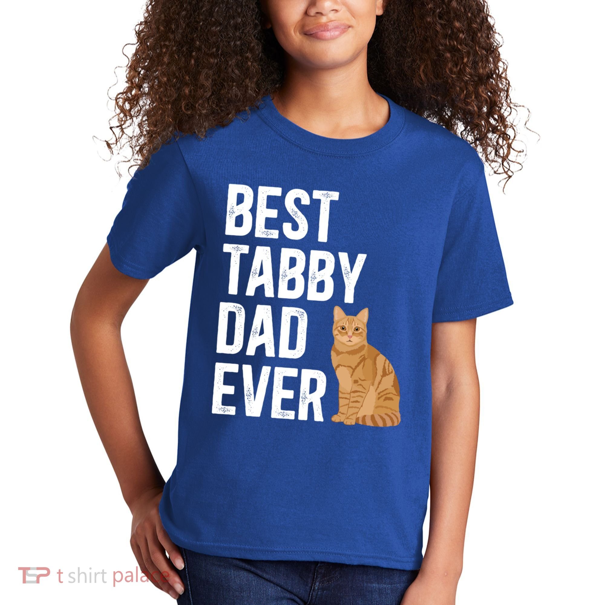 Best Orange Tabby Cat Dad Ever Orange Tabby Cat Owner Gift Kids T-Shirt