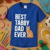 Best Orange Tabby Cat Dad Ever Orange Tabby Cat Owner Gift Kids T-Shirt thumb 3
