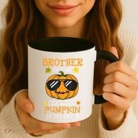 Brother Of The Coolest Pumpkin In The Patch Halloween Boy Coffee Mug thumb 3