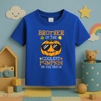 Brother Of The Coolest Pumpkin In The Patch Halloween Boy Toddler T-Shirt thumb 3