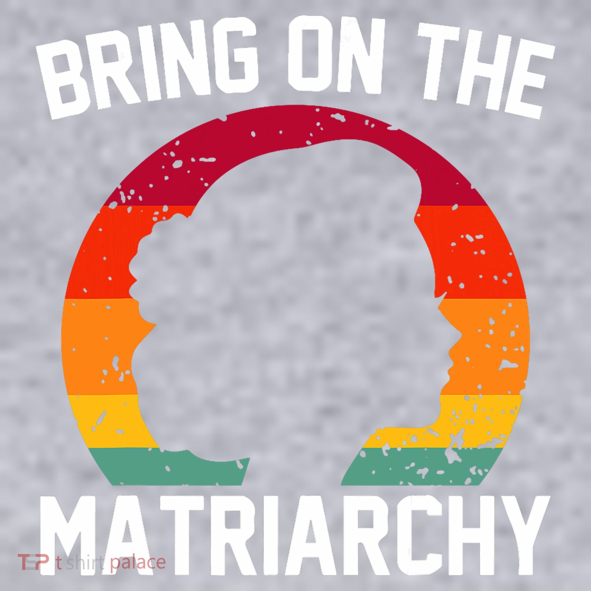 Bring On The Matriarchy Funny Humorous Feminist Statement Women's Racerback Cropped Tank