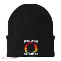 Bring On The Matriarchy Funny Humorous Feminist Statement Beanie thumb 0