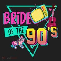 Bride Of The 90s Retro 90s Bride Bachelorette Party Comfort Colors Boxy T-Shirt thumb 3