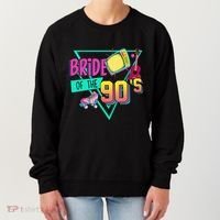 Bride Of The 90s Retro 90s Bride Bachelorette Party Women's Sweatshirt thumb 0