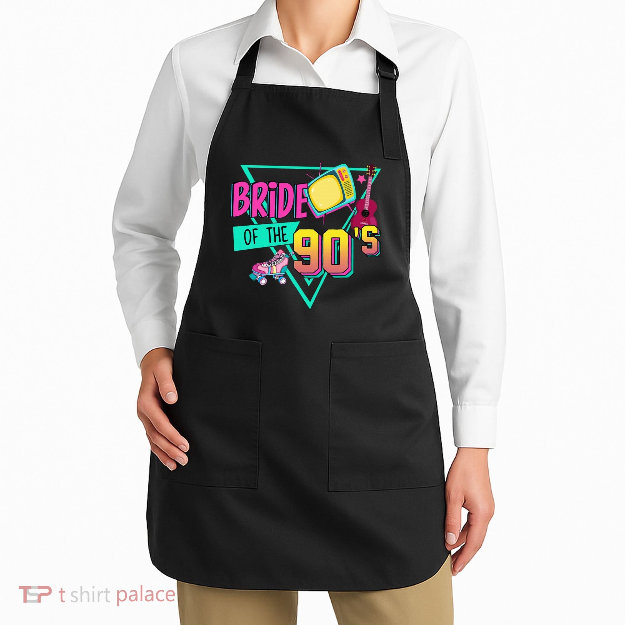 Bride Of The 90s Retro 90s Bride Bachelorette Party Apron
