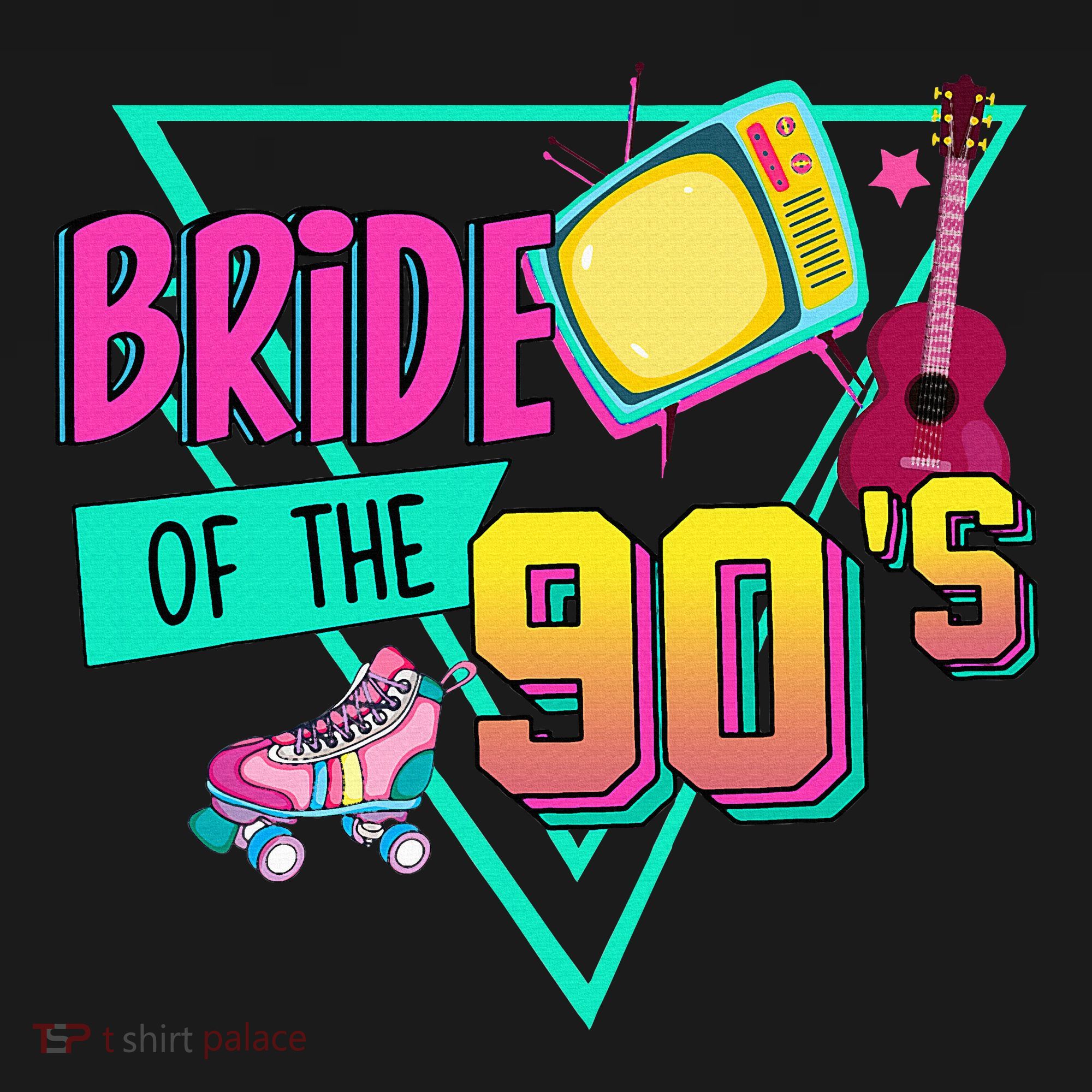 Bride Of The 90s Retro 90s Bride Bachelorette Party T-Shirt