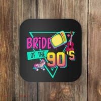 Bride Of The 90s Retro 90s Bride Bachelorette Party Coaster thumb 0