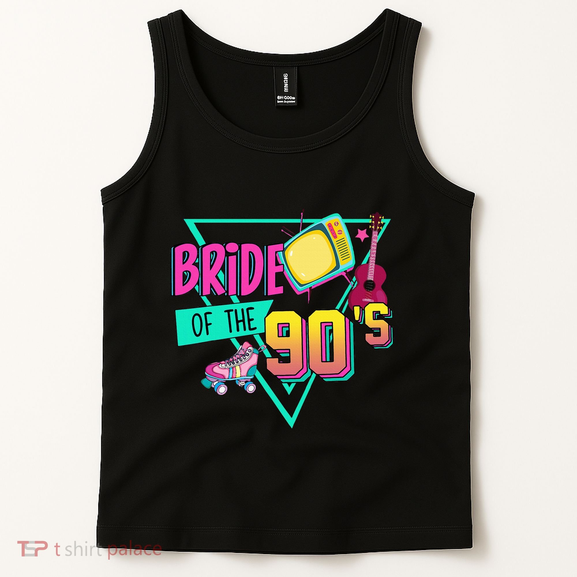 Bride Of The 90s Retro 90s Bride Bachelorette Party Tank Top