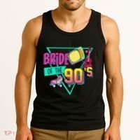 Bride Of The 90s Retro 90s Bride Bachelorette Party Tank Top thumb 3