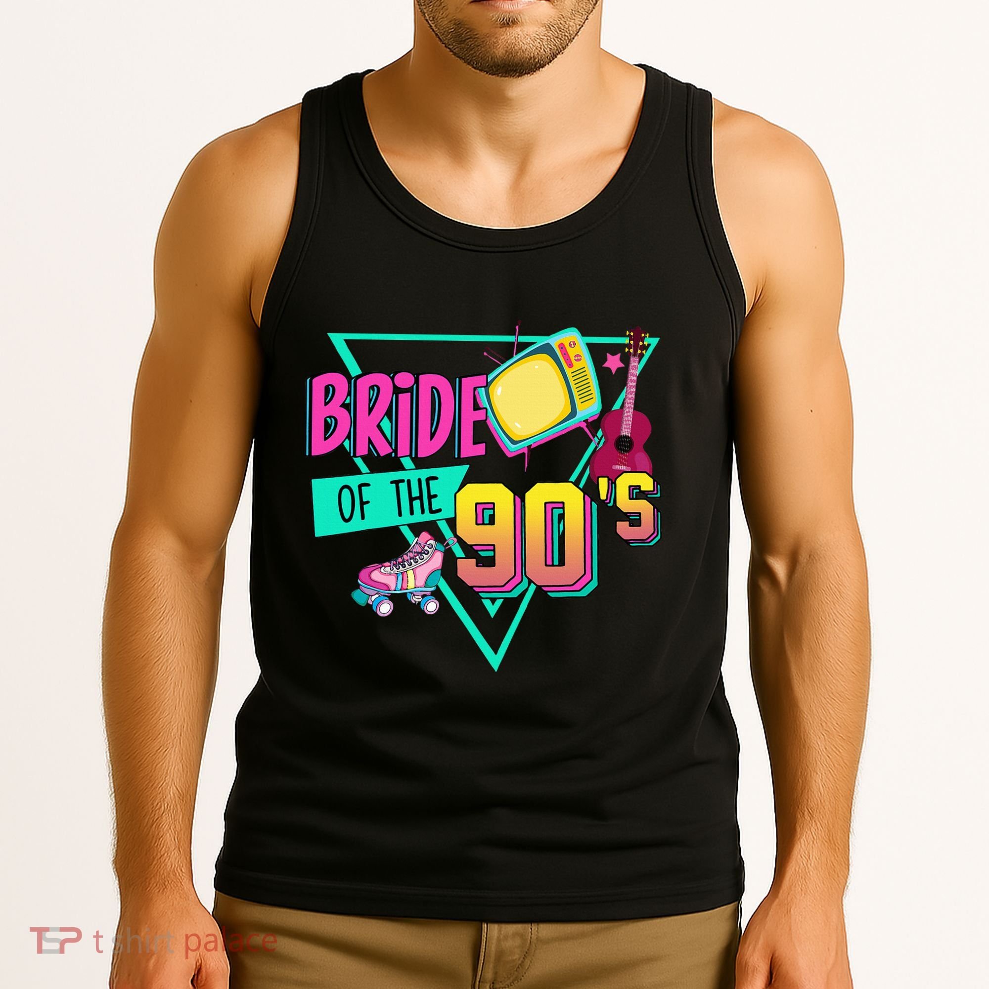 Bride Of The 90s Retro 90s Bride Bachelorette Party Tank Top