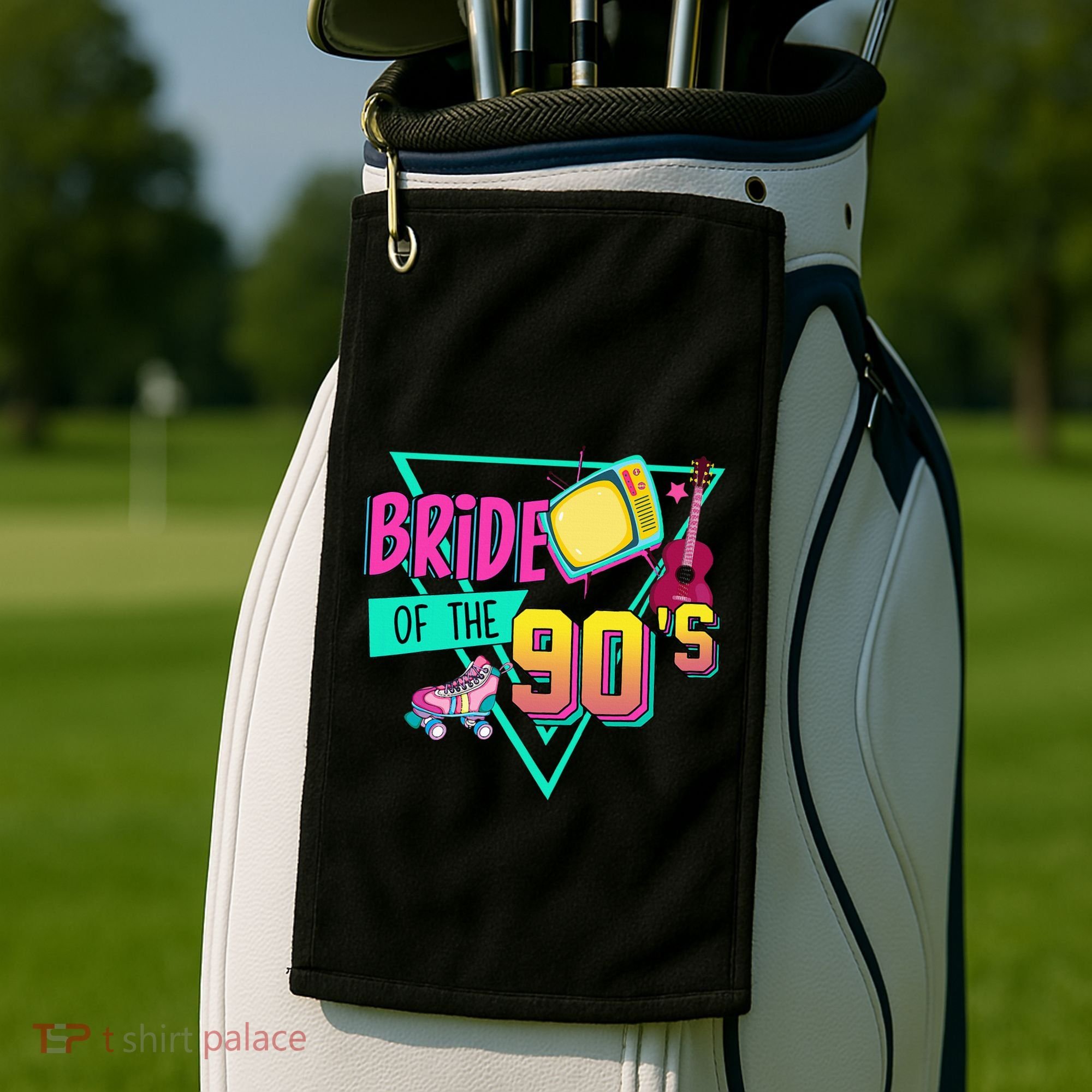 Bride Of The 90s Retro 90s Bride Bachelorette Party Golf Towel