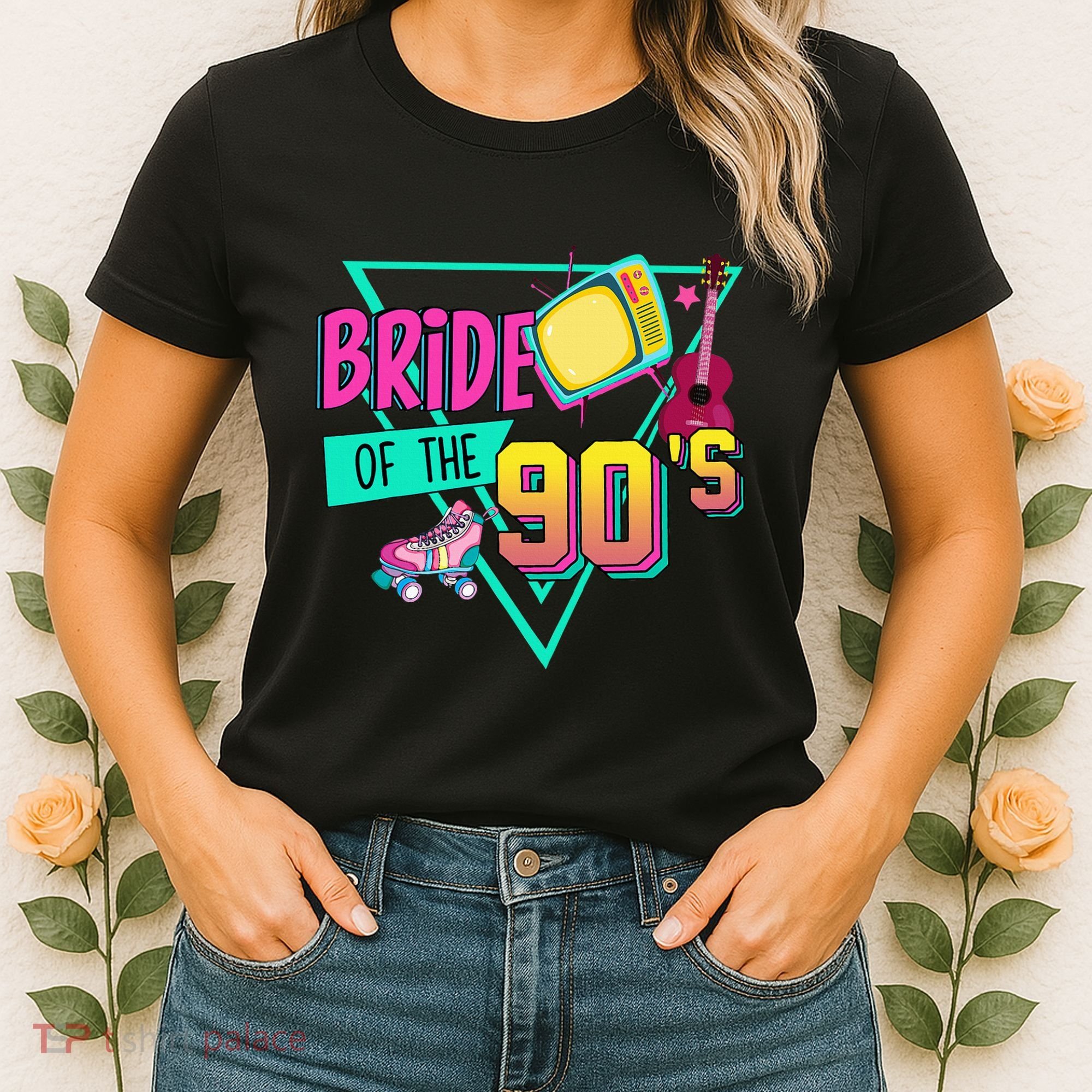 Bride Of The 90s Retro 90s Bride Bachelorette Party Women's T-Shirt