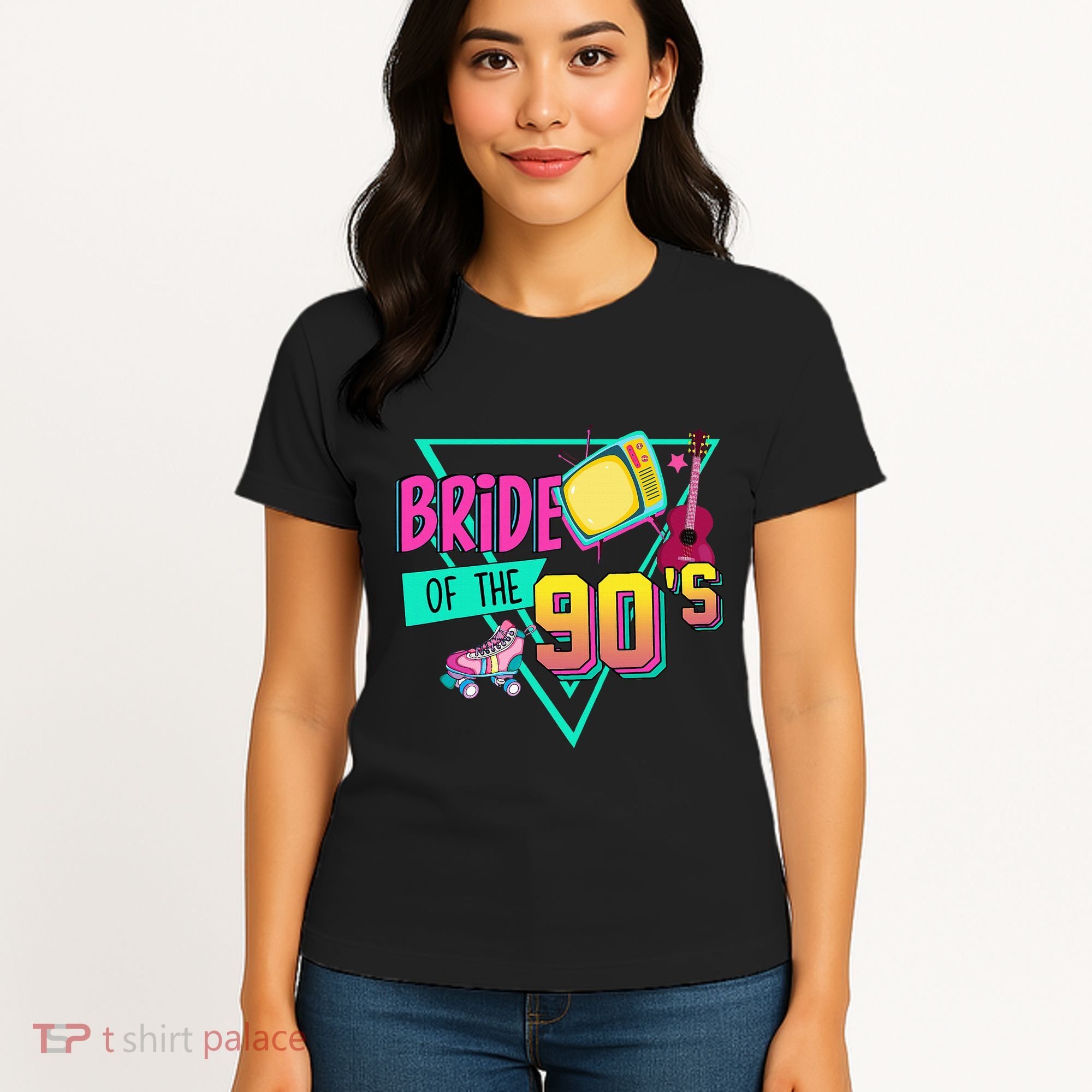 Bride Of The 90s Retro 90s Bride Bachelorette Party Women's T-Shirt