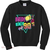 Bride Of The 90s Retro 90s Bride Bachelorette Party Kids Sweatshirt thumb 0
