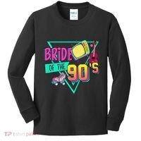 Bride Of The 90s Retro 90s Bride Bachelorette Party Kids Long Sleeve Shirt thumb 0