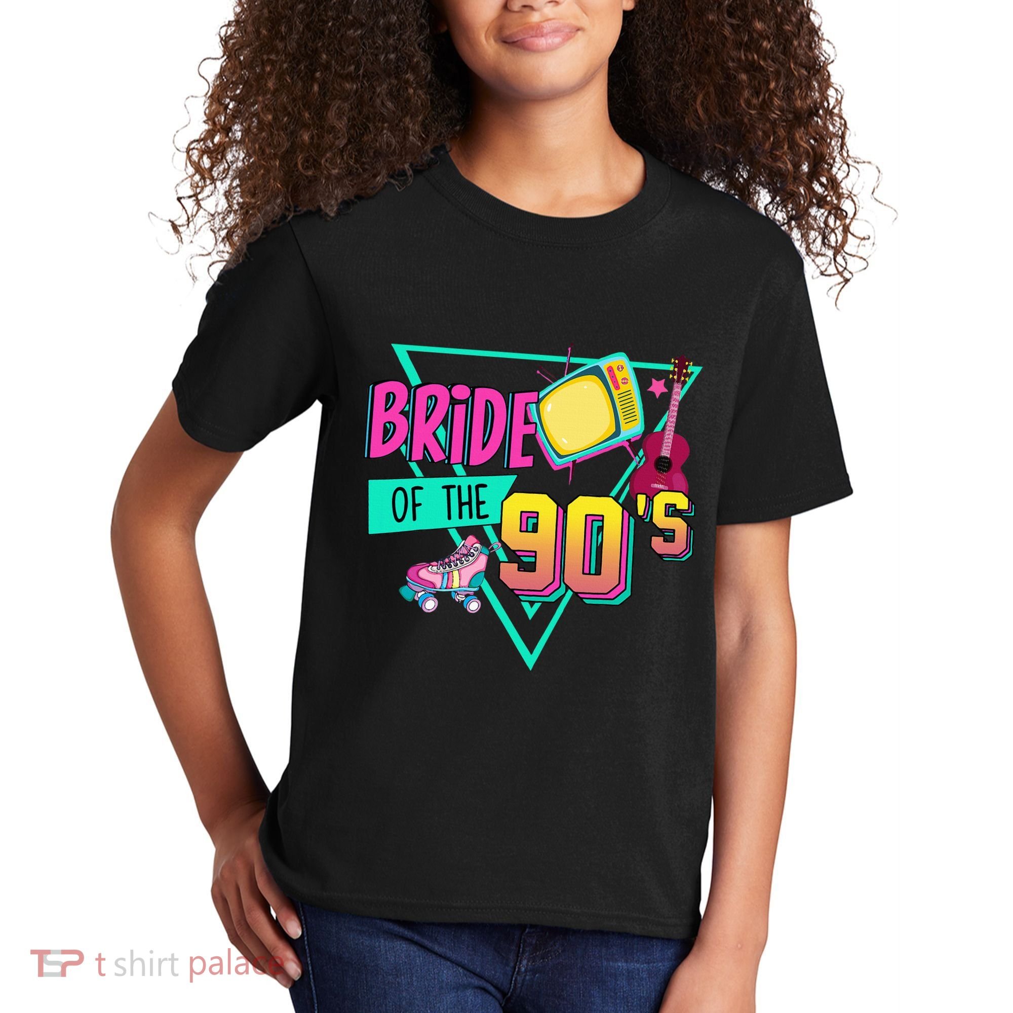 Bride Of The 90s Retro 90s Bride Bachelorette Party Kids T-Shirt