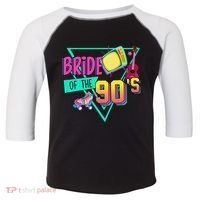 Bride Of The 90s Retro 90s Bride Bachelorette Party Toddler Fine Jersey T-Shirt thumb 0