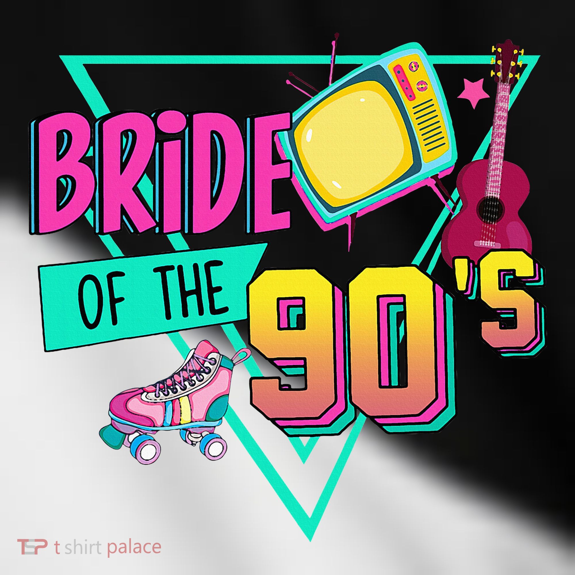 Bride Of The 90s Retro 90s Bride Bachelorette Party Toddler Fine Jersey T-Shirt
