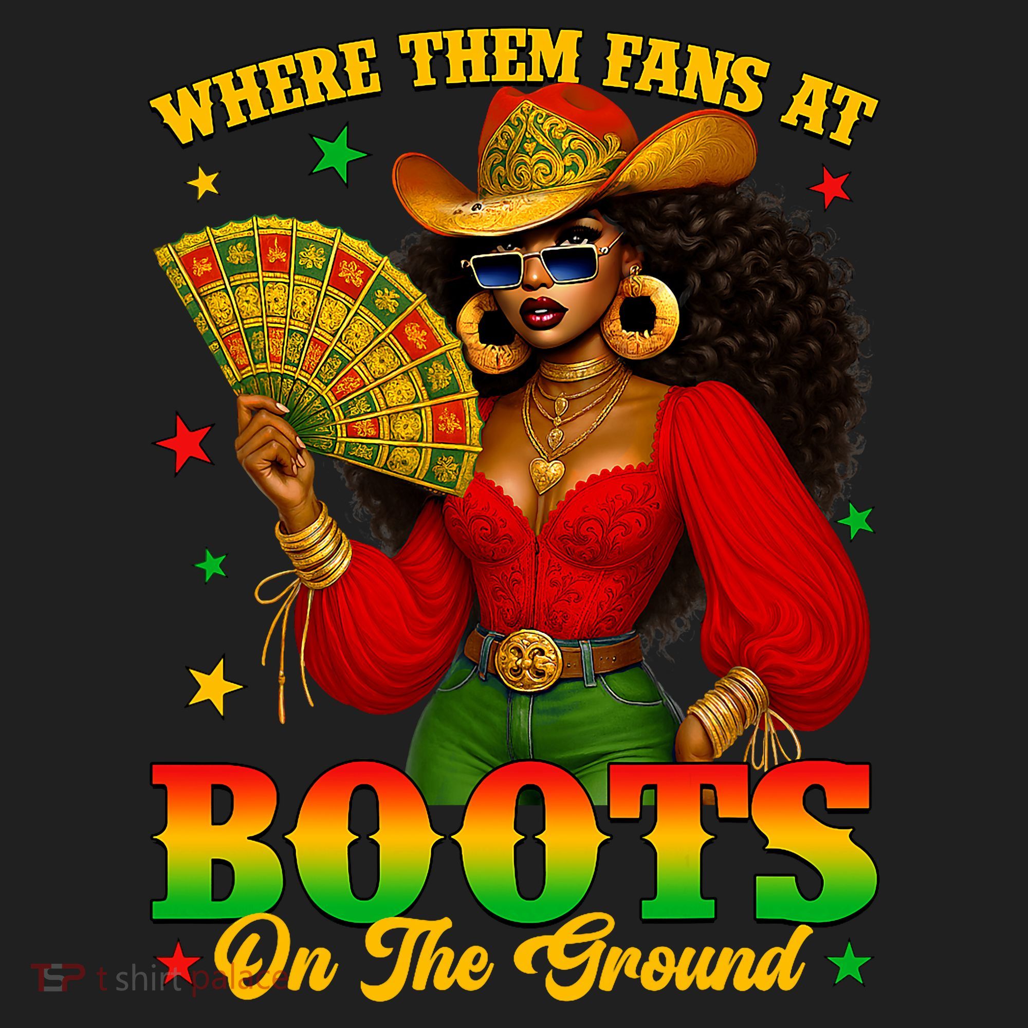 Boots On The Ground Juneteenth Cowgirl Where Them Fans At   Women's Sweatshirt