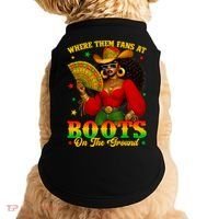Boots On The Ground Juneteenth Cowgirl Where Them Fans At   Doggie Tank thumb 0