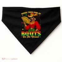 Boots On The Ground Juneteenth Cowgirl Where Them Fans At   USA-Made Doggie Bandana thumb 0