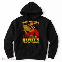 Boots On The Ground Juneteenth Cowgirl Where Them Fans At   Hoodie thumb 0