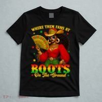 Boots On The Ground Juneteenth Cowgirl Where Them Fans At   T-Shirt thumb 5