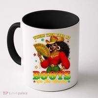 Boots On The Ground Juneteenth Cowgirl Where Them Fans At   Coffee Mug thumb 0