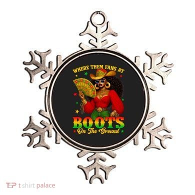 Boots On The Ground Juneteenth Cowgirl Where Them Fans At   Ornament