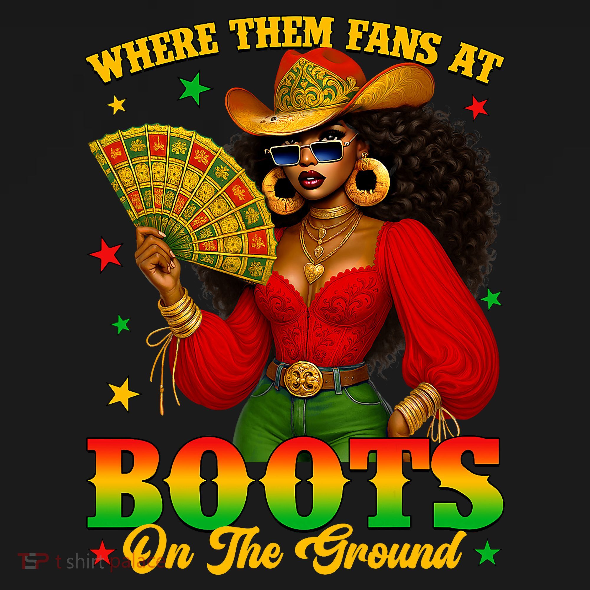Boots On The Ground Juneteenth Cowgirl Where Them Fans At   Women's Tank Top