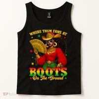 Boots On The Ground Juneteenth Cowgirl Where Them Fans At   Tank Top thumb 2