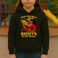 Boots On The Ground Juneteenth Cowgirl Where Them Fans At   Kids Hoodie thumb 3