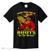 Boots On The Ground Juneteenth Cowgirl Where Them Fans At   Kids T-Shirt thumb 0