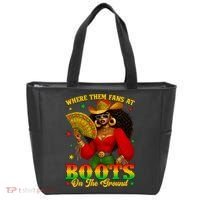 Boots On The Ground Juneteenth Cowgirl Where Them Fans At   Tote Bag thumb 0