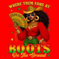 Boots On The Ground Juneteenth Cowgirl Where Them Fans At   Santa Hat thumb 1