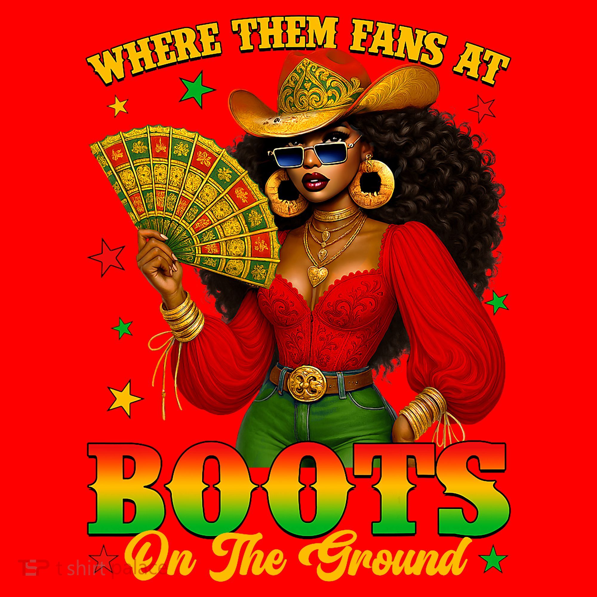 Boots On The Ground Juneteenth Cowgirl Where Them Fans At   Santa Hat