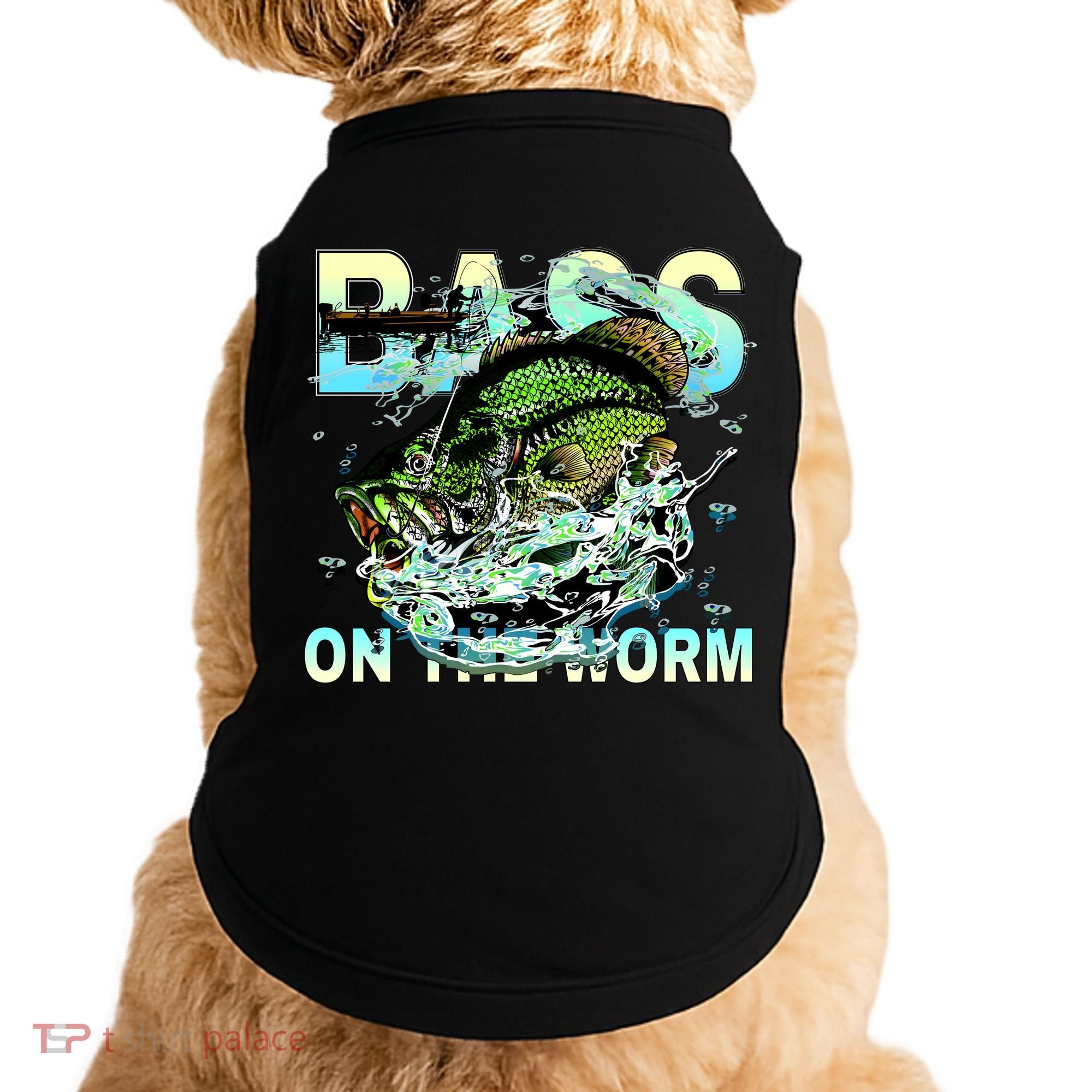 Bass On The Worm Doggie Tank