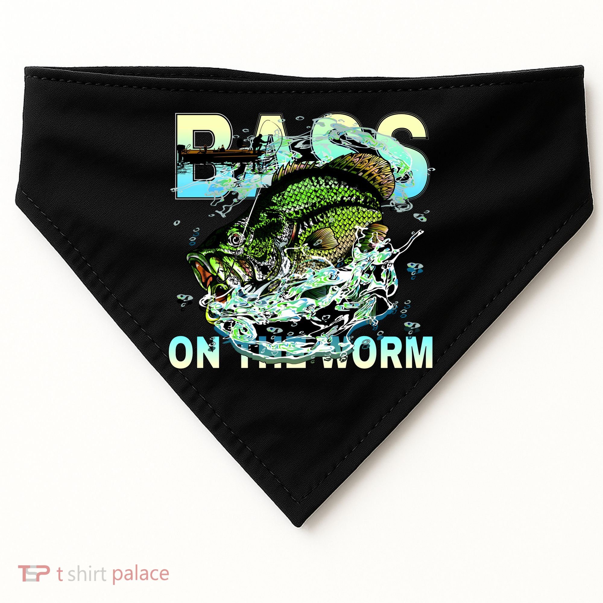 Bass On The Worm USA-Made Doggie Bandana