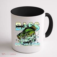 Bass On The Worm Coffee Mug thumb 1